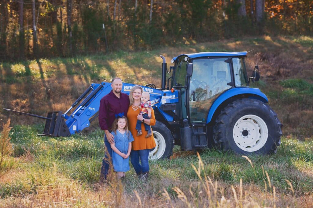 farm-family with-tractor